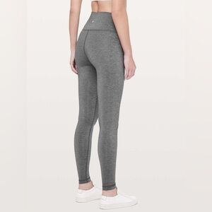 Lululemon Wunder Under Hi-Rise Tight *Luxtreme 28" Heathered Black Grey 8 Yoga